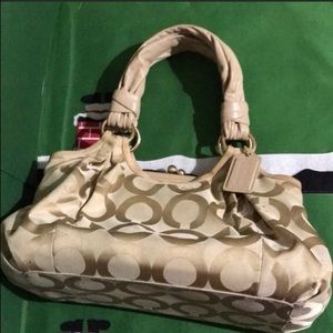 Tan Coach bag